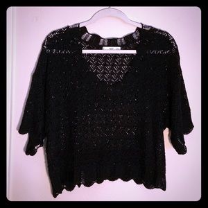 Black Crochet Top